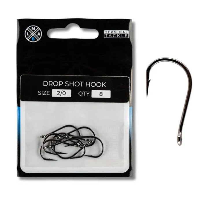 LMAB Drop Shot Hook Size 2/0 8pcs