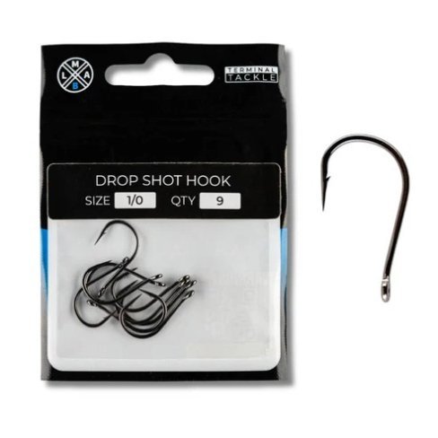 LMAB Drop Shot Hook Size 1/0 9pcs