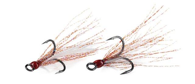 Molix Feathered Treble Hook - Red White GB130 #4 #6