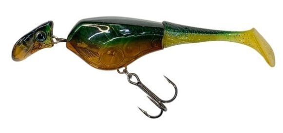 Headbanger Shad 11cm 11g Suspending Motoroil/Green